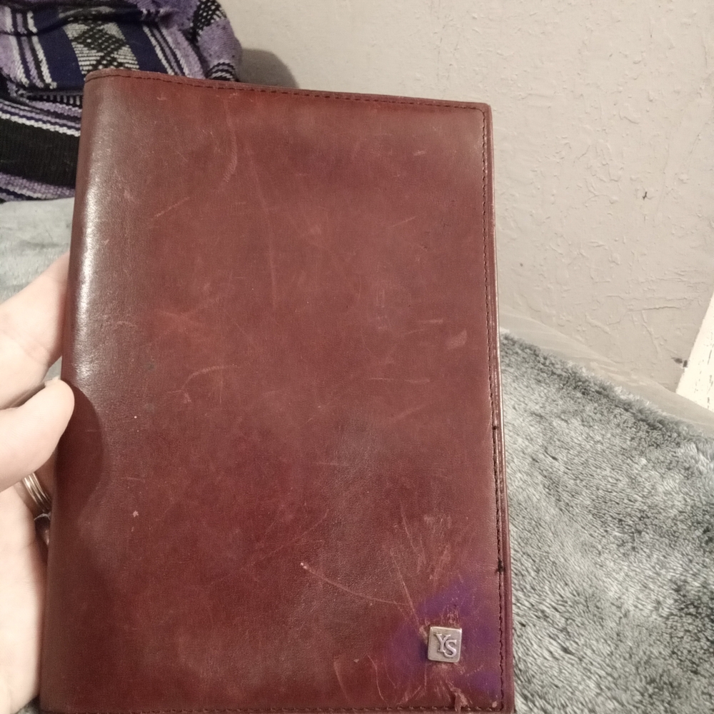 Yves Saint Laurent Burgundy Leather Cover